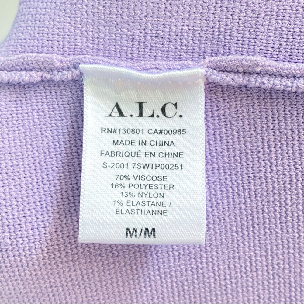 A.L.C ALC purple Ava knit spaghetti strap tank top - Picture 4 of 7